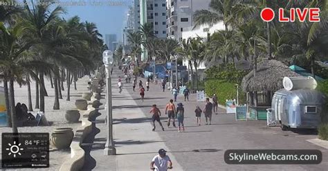 Live Beach Cam Hollywood Beach Broadwalk, Florida